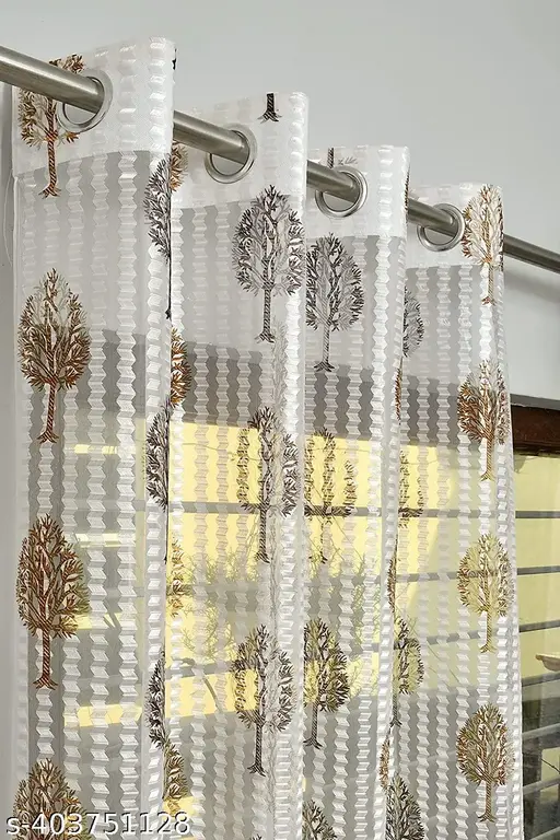 Trending tissue printed curtains - pack of 1 curtain