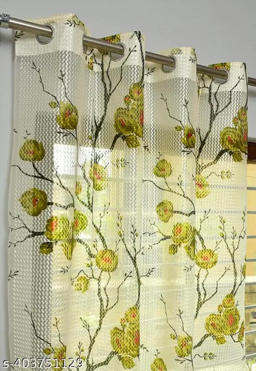 Trending tissue printed curtains - pack of 1 curtain